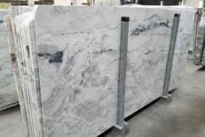 Supply polished slabs 0.8 cm in natural Dolomite ARTIC WHITE 1236G. Detail image pictures 