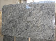 Supply polished slabs 0.8 cm in natural granite AZUL ARAN C-2743. Detail image pictures 