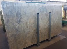 Supply polished slabs 0.8 cm in natural marble BLUE DI RIO AL0235. Detail image pictures 
