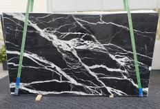 Supply polished slabs 1.2 cm in natural marble CALACATTA BLACK 1517. Detail image pictures 