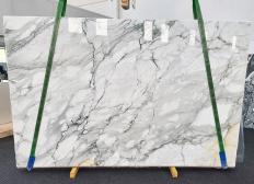 Supply polished slabs 0.8 cm in natural marble CALACATTA BORGHINI 1570. Detail image pictures 