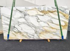 Supply polished slabs 0.8 cm in natural marble CALACATTA BORGHINI 1569. Detail image pictures 