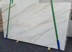 Supply polished slabs 2 cm in natural marble CALACATTA CREMO 1434. Detail image pictures 