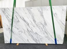 Supply polished slabs 0.8 cm in natural marble CALACATTA EXTRA 1614. Detail image pictures 