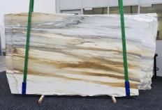 Supply polished slabs 0.8 cm in natural marble CALACATTA MAJESTIC 1343. Detail image pictures 