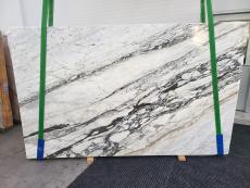 Supply polished slabs 0.8 cm in natural marble CALACATTA MEDITERRANEO 1499. Detail image pictures 
