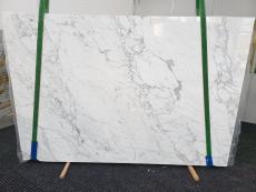 Supply polished slabs 0.8 cm in natural marble calacatta miele 1485. Detail image pictures 