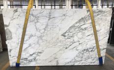 Supply polished slabs 0.8 cm in natural marble CALACATTA MONET 1541M. Detail image pictures 