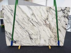 Supply polished slabs 0.8 cm in natural marble CALACATTA MONET 1476. Detail image pictures 