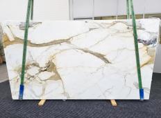 Supply polished slabs 0.8 cm in natural marble CALACATTA ORO EXTRA 15661. Detail image pictures 
