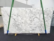 Supply polished slabs 0.8 cm in natural marble CALACATTA VAGLI 1543. Detail image pictures 