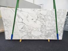 Supply polished slabs 0.8 cm in natural marble CALACATTA VAGLI 1543. Detail image pictures 