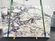 Supply polished slabs 0.8 cm in natural marble CALACATTA VIOLA 1498. Detail image pictures 