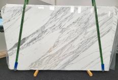 Supply polished slabs 1.2 cm in natural marble CALACATTA 1507. Detail image pictures 