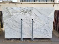 Supply polished slabs 0.8 cm in natural marble CALACATTA CL0258. Detail image pictures 