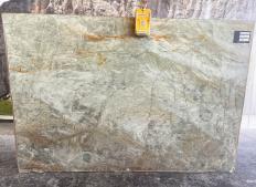 Supply polished slabs 2 cm in natural quartzite EMERALD GREEN C0006. Detail image pictures 