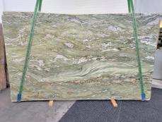 Supply polished slabs 1.2 cm in natural marble FUSION GREEN 1474. Detail image pictures 