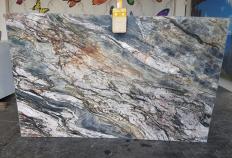Supply polished slabs 0.8 cm in natural quartzite FUSION MISTIC T0109. Detail image pictures 
