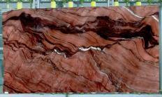 Supply polished slabs 0.8 cm in natural quartzite FUSION RED C0272. Detail image pictures 