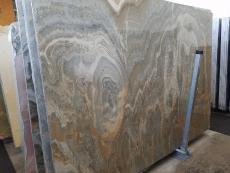 Supply polished slabs 0.8 cm in natural onyx GREY ONYX A0427. Detail image pictures 