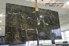 Supply polished slabs 0.8 cm in natural marble GRIGIO CARAIBI T0275. Detail image pictures 