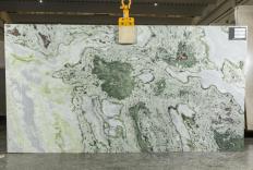 Supply polished slabs 0.8 cm in natural marble HIMALAYA GREEN TL0157. Detail image pictures 