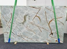 Supply polished slabs 1.2 cm in natural quartzite ISOLA BLUE 1547. Detail image pictures 
