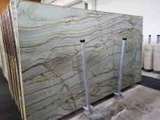 Supply polished slabs 0.8 cm in natural quartzite ISOLA BLUE C0364. Detail image pictures 