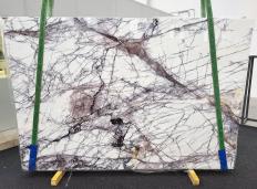 Supply polished slabs 0.8 cm in natural marble LILAC 1678. Detail image pictures 