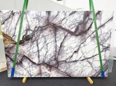 Supply polished slabs 2 cm in natural marble LILAC 1677. Detail image pictures 