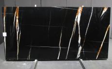Supply polished slabs 0.8 cm in natural marble NERO DORATO 1316M. Detail image pictures 