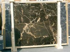 Supply polished slabs 0.8 cm in natural marble NOIR SAINT LAURENT E-14526. Detail image pictures 