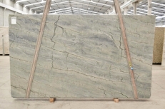 Supply polished slabs 1.2 cm in natural quartzite OCEAN BLUE 2382. Detail image pictures 