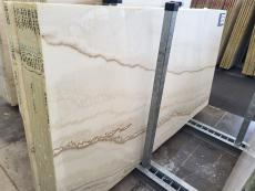Supply polished slabs 0.8 cm in natural onyx ONICE IVORY CL0304. Detail image pictures 