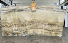 Supply polished slabs 0.8 cm in natural onyx ONICE VERDE Z0146. Detail image pictures 
