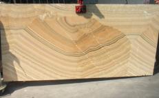 Supply polished slabs 0.8 cm in natural onyx ONYX ARCOBALENO E_H463. Detail image pictures 