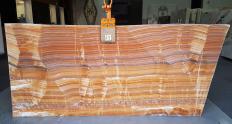 Supply polished slabs 0.8 cm in natural onyx ONYX SUNSET U0188. Detail image pictures 