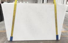 Supply polished slabs 0.8 cm in natural marble OPAL WHITE 1704M. Detail image pictures 
