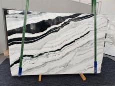 Supply polished slabs 0.8 cm in natural marble PANDA 1335. Detail image pictures 