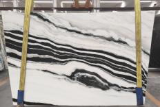 Supply polished slabs 2 cm in natural marble PANDA 1771M. Detail image pictures 