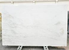 Supply polished slabs 0.8 cm in natural marble RHINO WHITE 1537. Detail image pictures 
