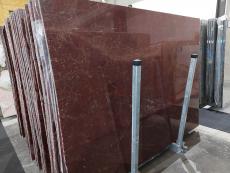 Supply polished slabs 0.8 cm in natural marble ROSSO ANATOLIA A0803. Detail image pictures 