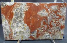 Supply polished slabs 0.8 cm in natural marble ROSSO ANTICO DM040. Detail image pictures 