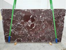 Supply polished slabs 0.8 cm in natural marble ROSSO LEPANTO 1775. Detail image pictures 