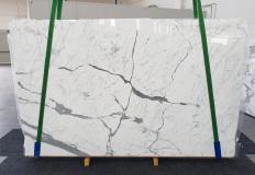 Supply polished slabs 0.8 cm in natural marble STATUARIO EXTRA 1249. Detail image pictures 