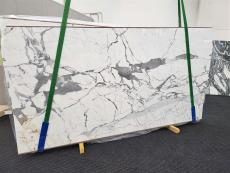 Supply polished slabs 0.8 cm in natural marble STATUARIO EXTRA 1515. Detail image pictures 