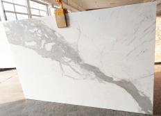 Supply polished slabs 2 cm in natural marble STATUARIO VENATO VENA LARGA CL0287. Detail image pictures 