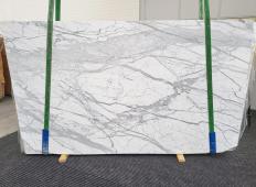 Supply polished slabs 0.8 cm in natural marble STATUARIO VENATO 1532. Detail image pictures 
