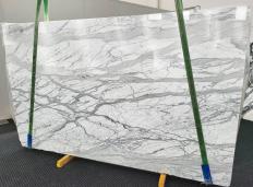 Supply polished slabs 0.8 cm in natural marble STATUARIO VENATO 1585. Detail image pictures 