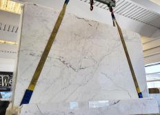 Supply polished slabs 0.8 cm in natural marble STATUARIO CL0255. Detail image pictures 